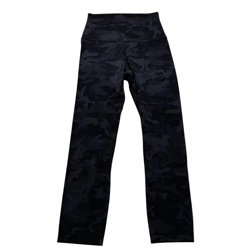 Lululemon Align High Rise Crop 21" Incognito Camo 4 Camoflage Black